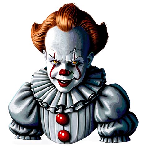 Pennywise face printable in a close-up design